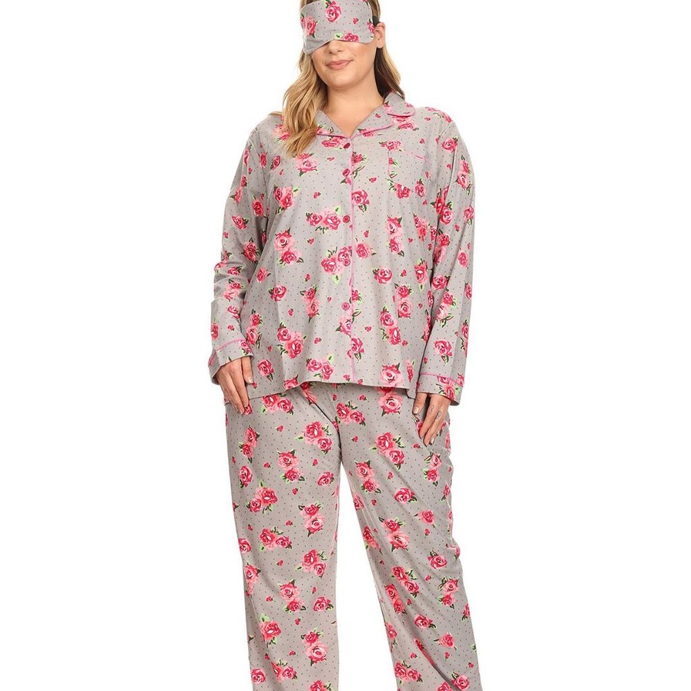 White Mark 3-Piece Cozy Pajama Set Size Large New in Package